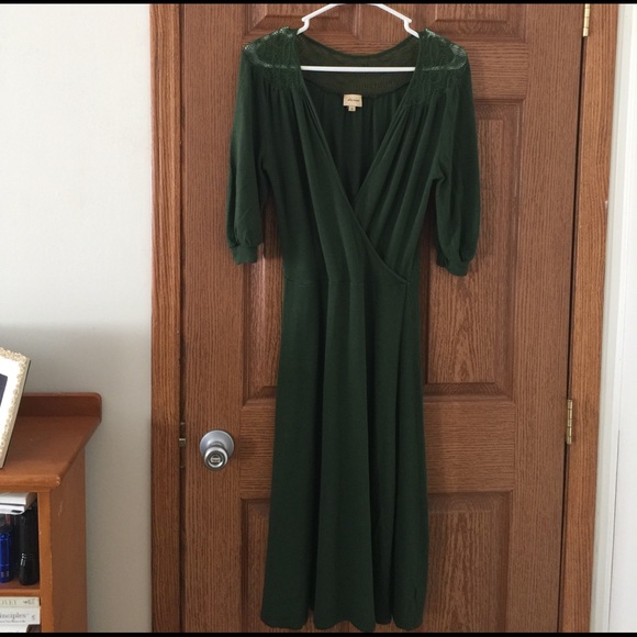 Anthropologie Green Midi Dress - Picture 2 of 3
